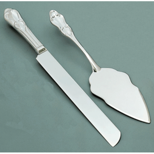 Silver Plated Cake Knife and Server